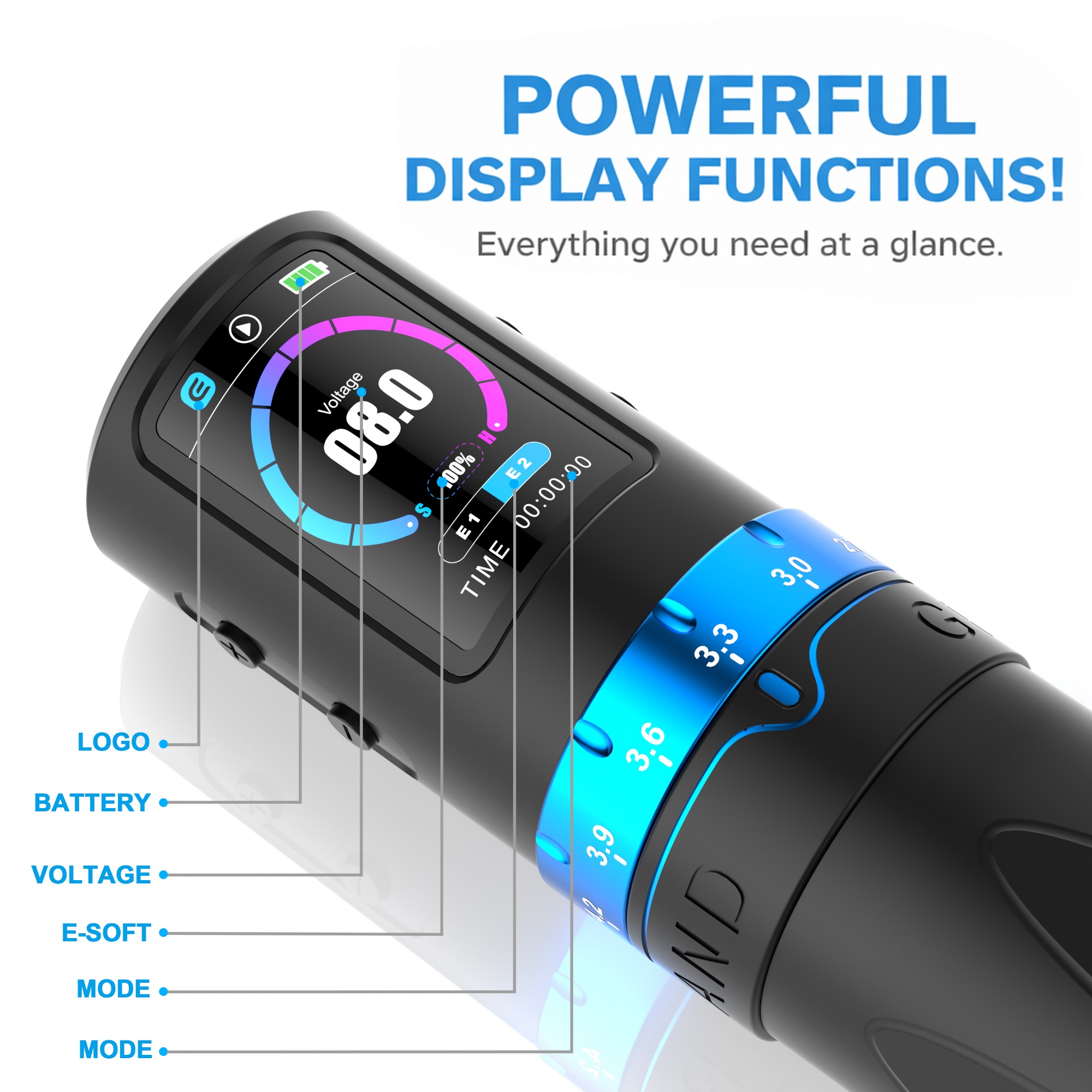 EMALLA GRAND G5 PRO Adjustable Strokes Wireless Pen Machine (Black)