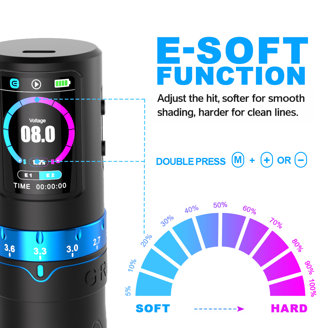 EMALLA GRAND G5 PRO Adjustable Strokes Wireless Pen Machine (Black)