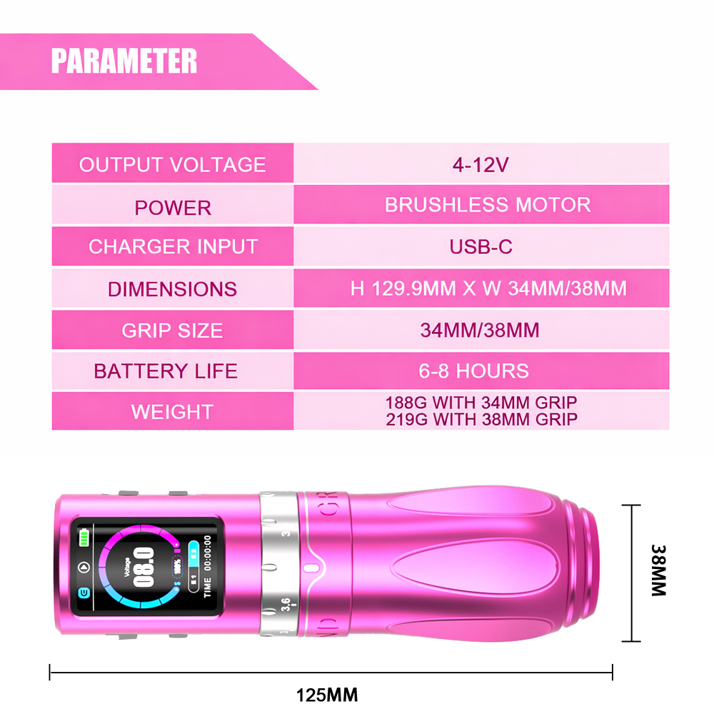 EMALLA GRAND G5 PRO Adjustable Strokes Wireless Pen Machine (Black)