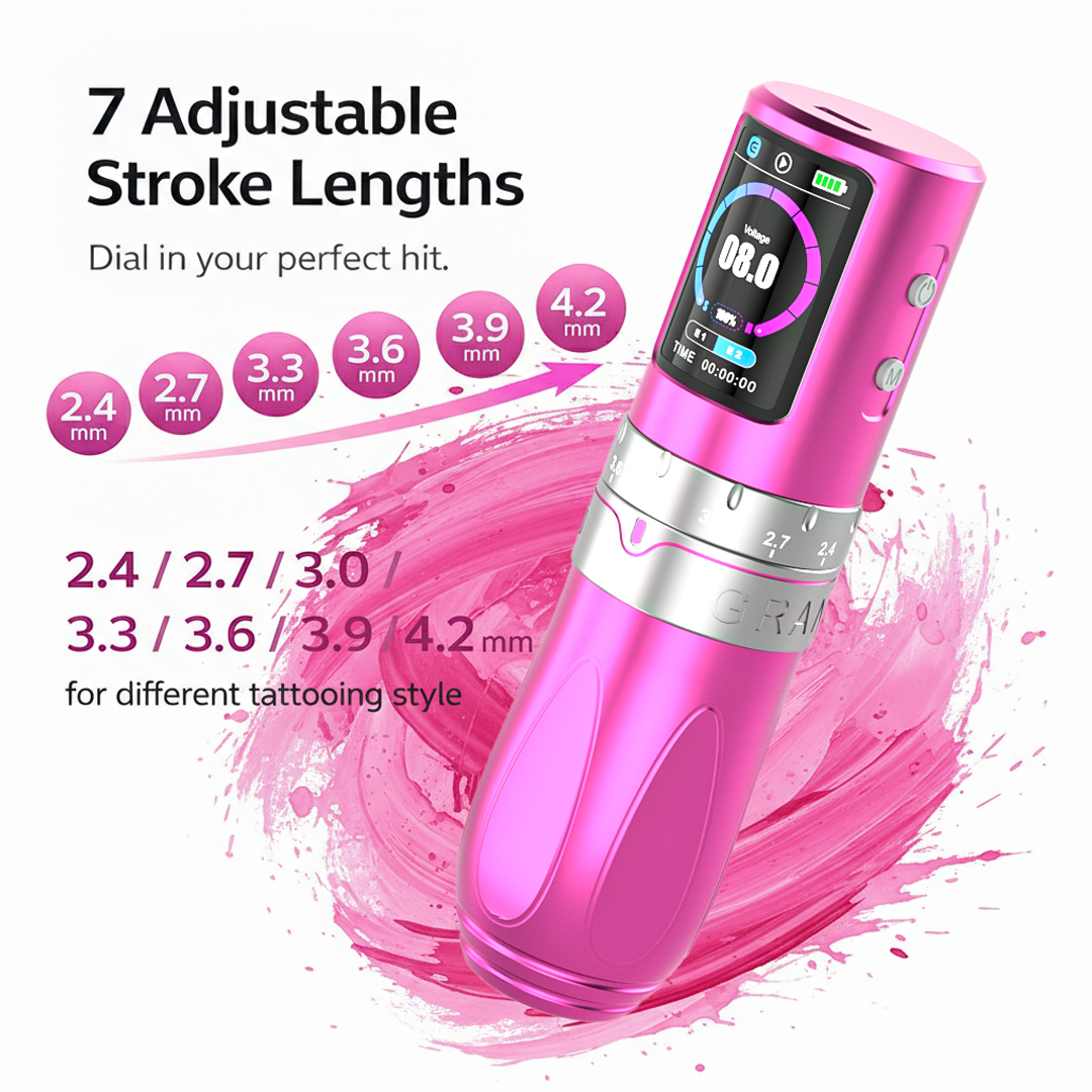 EMALLA GRAND G5 PRO Adjustable Strokes Wireless Pen Machine (Pink)