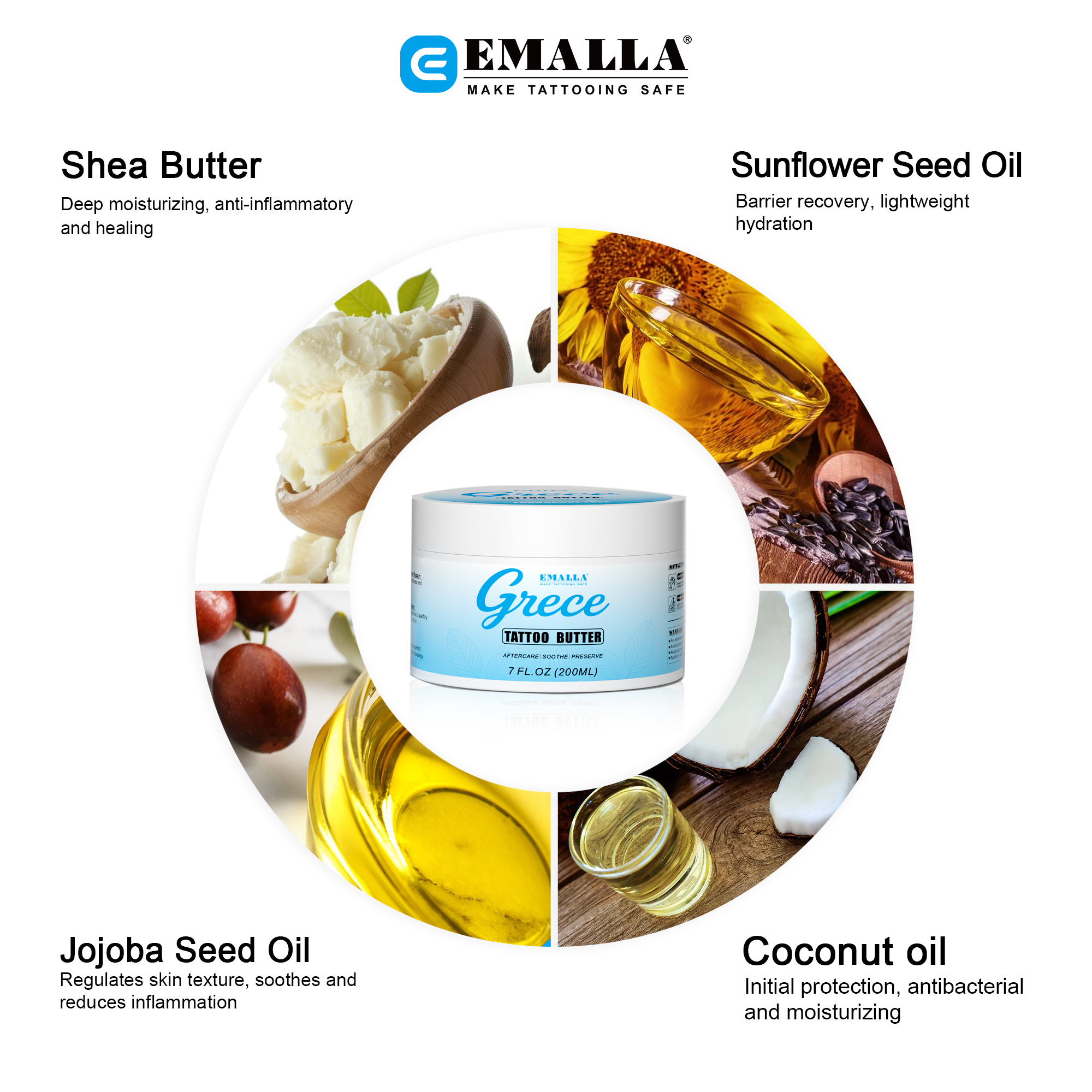 EMALLA GRECE Tattoo Butter (200ML)