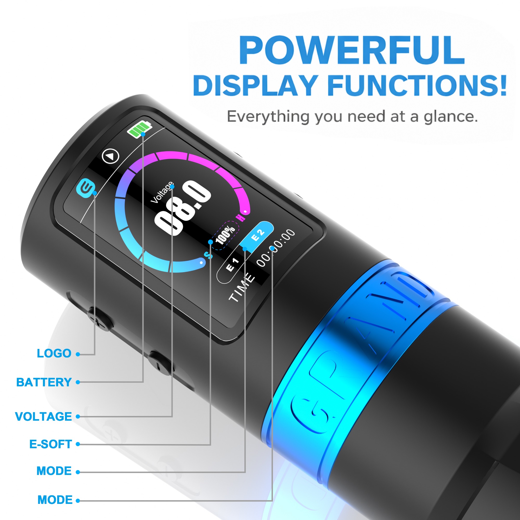 EMALLA GRAND G5 WIRELESS PEN MACHINE 2 Batteries+2 Grips Pack (3.5MM)