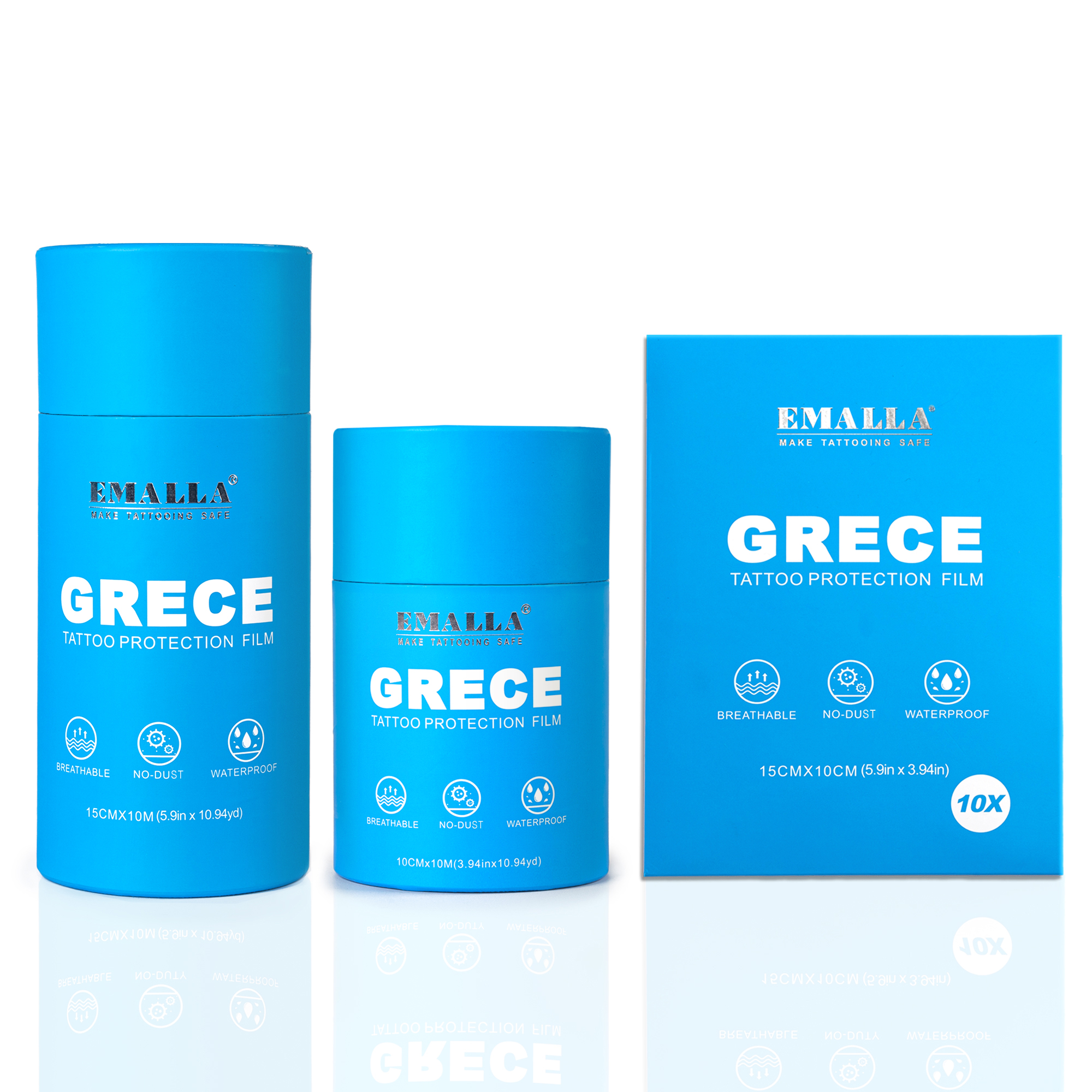 EMALLA GRECE 0.01MM ULTRA THIN MATTE TATTOO PROTECTION FILM ROLL (10CMX10M)